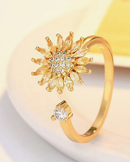 Anillo Girasol Giratorio para San Valentín! 🌻💖