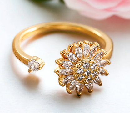 Anillo Girasol Giratorio para San Valentín! 🌻💖