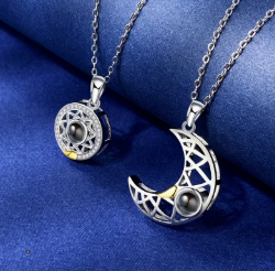 Collar Sol Y Luna - Dile ''te amo'' 100 Idiomas